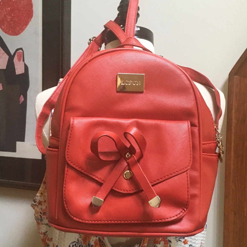 Red Women's Mini Backpack Bag